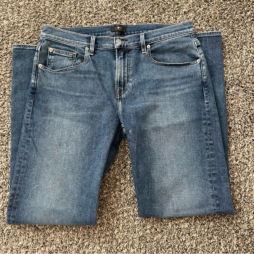 7 For All Mankind Austyn Relaxed Fit Straight Jeans Men’s Sz 33